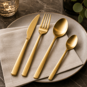 Brushed Gold Cutlery Set