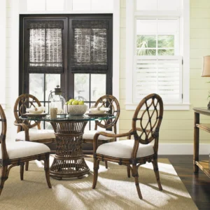 Tommy Bahama BALI HAI Aruba Dining Table Round Glass Top