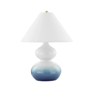 Aimee - Aged Brass w/ Ceramic Ombre Blue