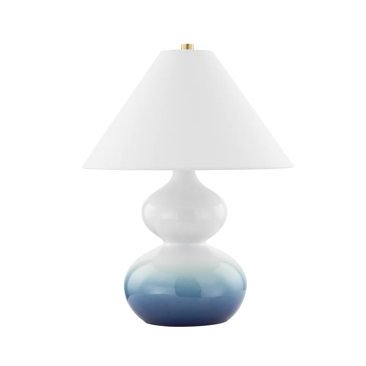 Aimee - Aged Brass w/ Ceramic Ombre Blue