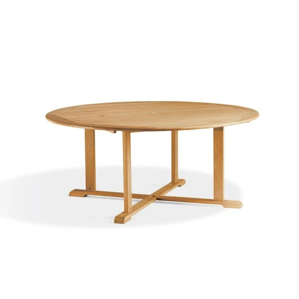 Teak 67" Round Dining Table - Natural Teak