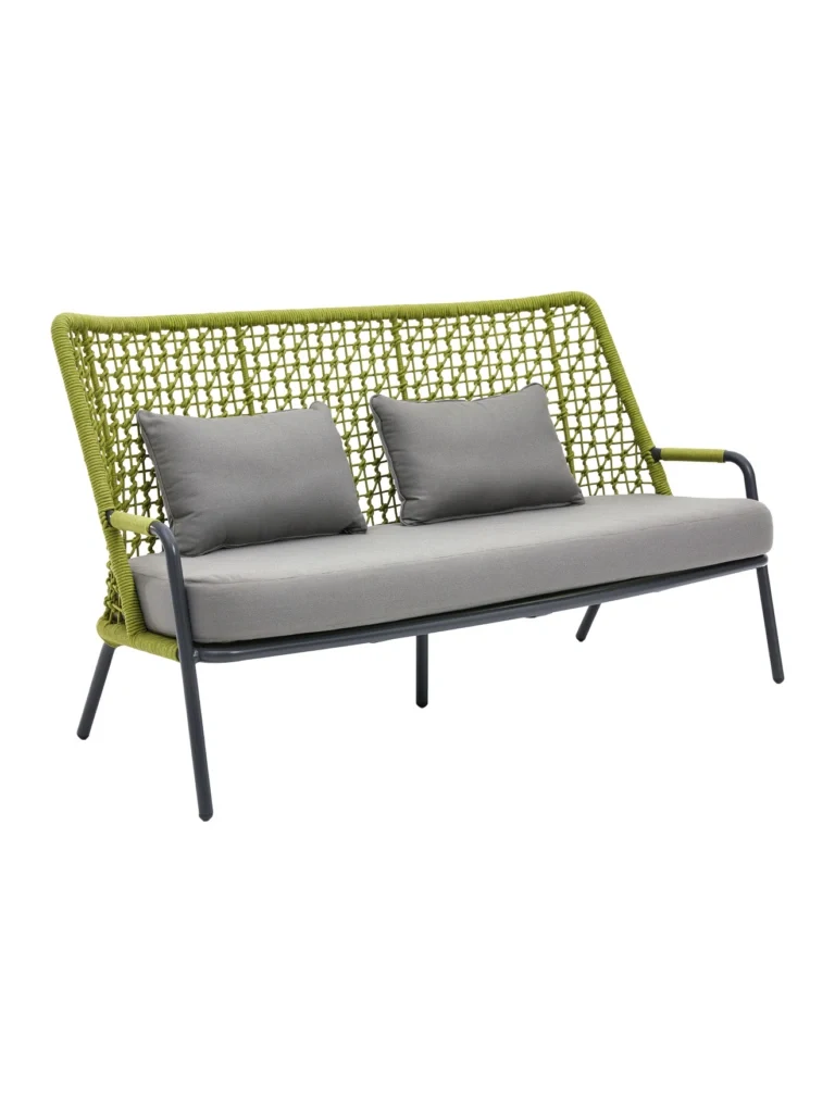 FLS Banyantree 2-Seat Sofa - Black - Light Green