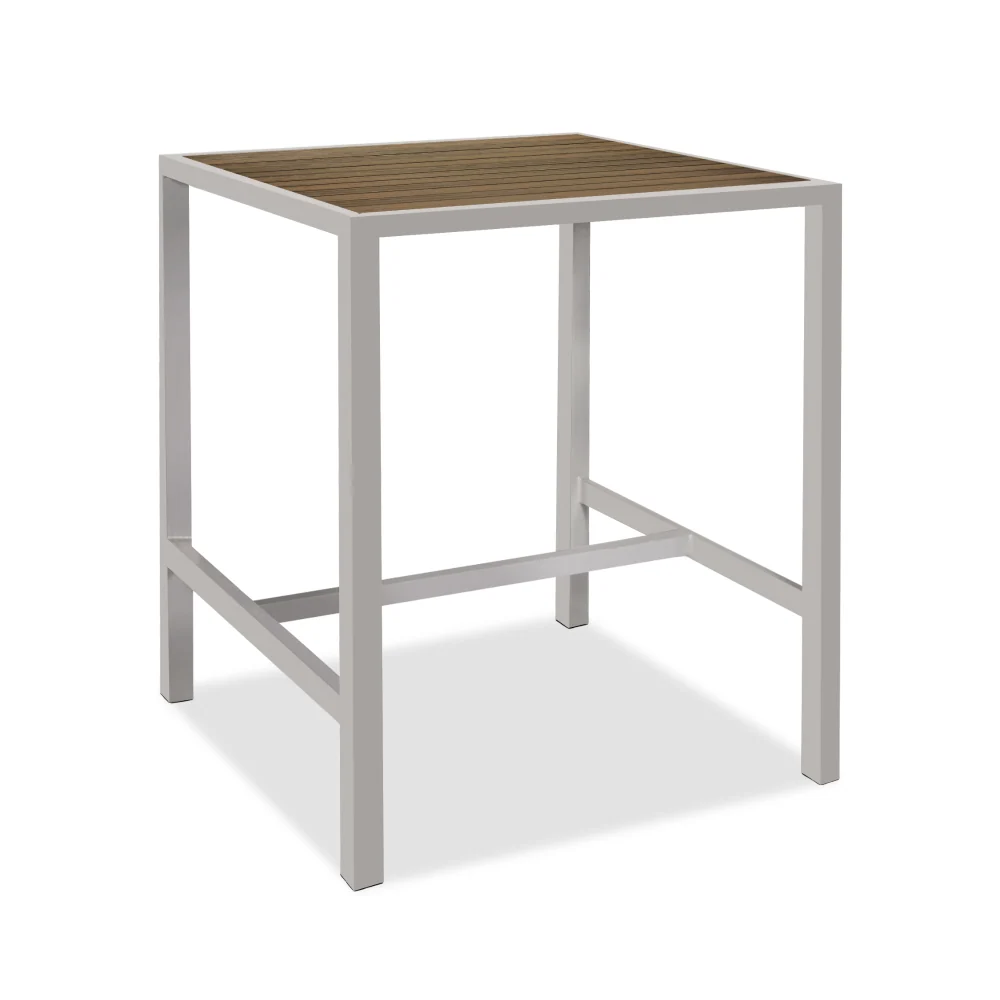 Martinique Square Bar Table - Aluminum