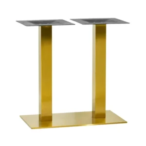 Contemporary Commercial Metal Rectangular Table Base in Gold 16" x 28"